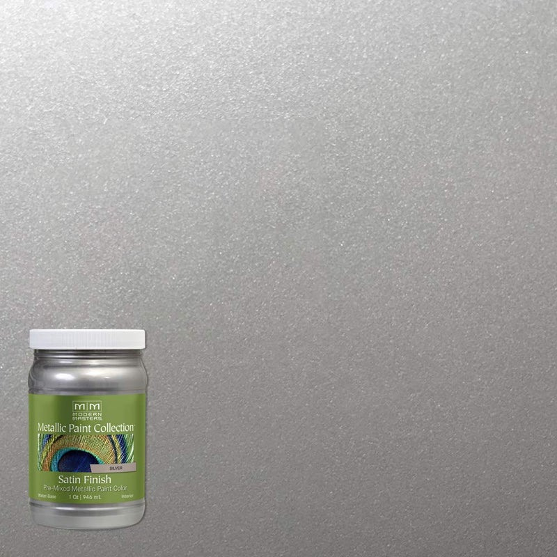Modern Masters qt Modern Masters ME150 Silver Metallic Paint Collection, Satin Water-Based Decorative Metallic Paint - Image 2